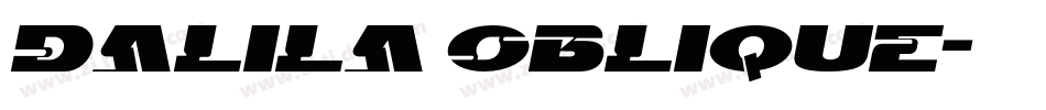 Dalila Oblique字体转换